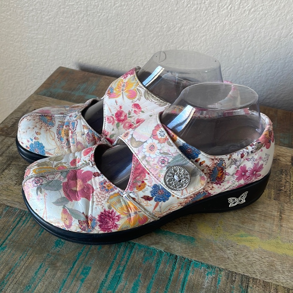 Alegria Kaitlyn Pro Floral Mary Jane Professional Nursing Shoes Nursing Clogs 37